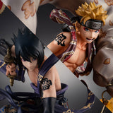 PACK 2 FIGURAS MEGAHOUSE NARUTO SHIPPUDEN NARUTO DIOS DEL VIENTO + SASUKE DIOS DEL TRUENO