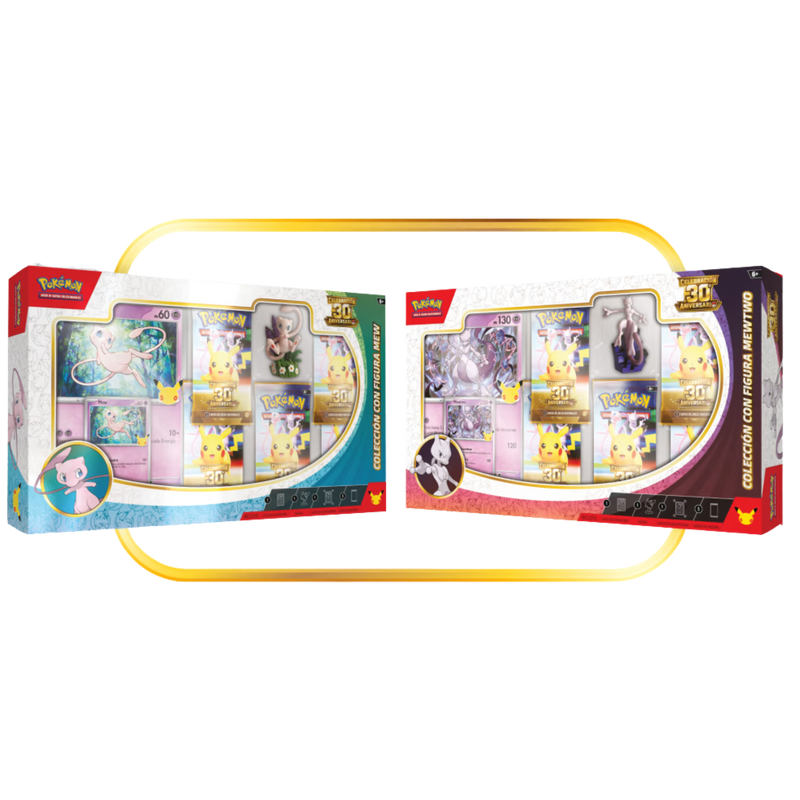 Colección con figura de Celebración 30.º Aniversario de JCC Pokémon (Mew o Mewtwo)