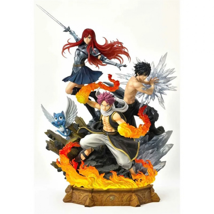 FIGURA PRIME 1 STUDIO FAIRY TAIL ESTATUA NATSU GRAY ERZA HAPPY DELUXE VERSION
