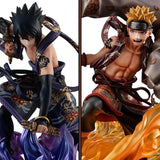 PACK 2 FIGURAS MEGAHOUSE NARUTO SHIPPUDEN NARUTO DIOS DEL VIENTO + SASUKE DIOS DEL TRUENO