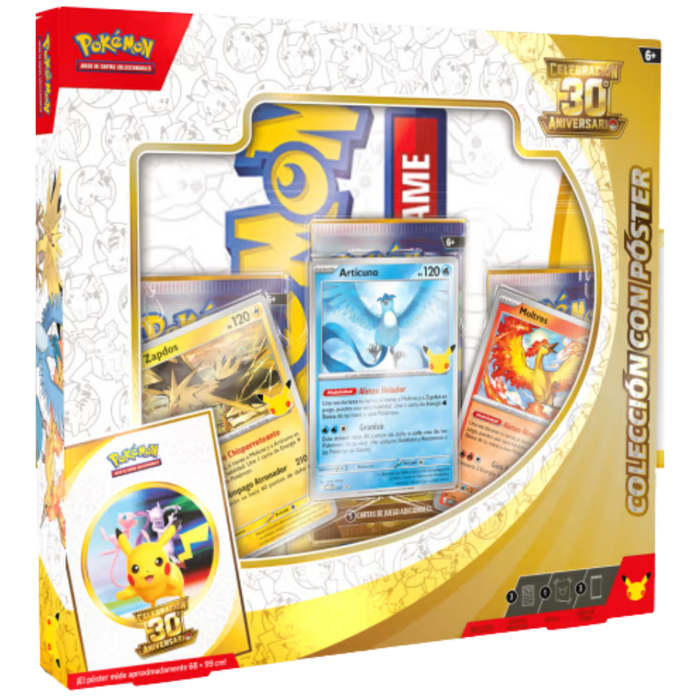 Colección con póster Celebración 30 Aniversario Pokémon TCG