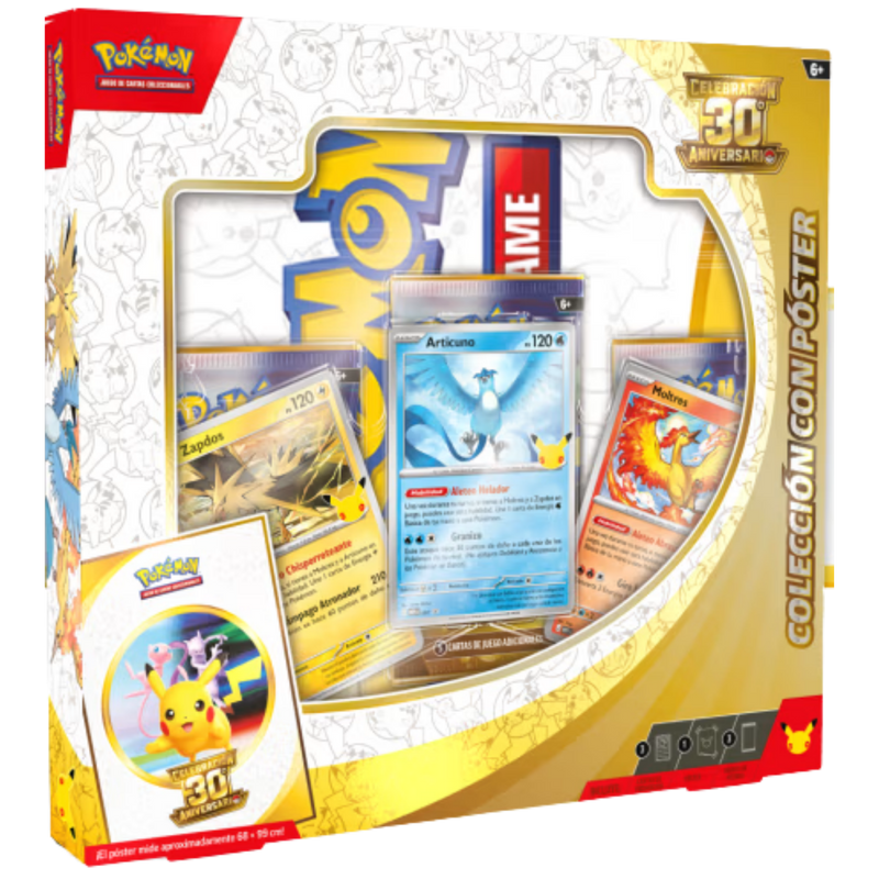 Colección con póster de Celebración 30.º Aniversario de JCC Pokémon