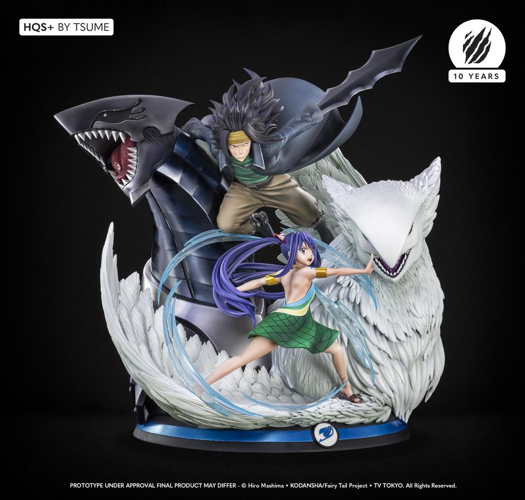 FIGURA TSUME ARTS FAIRY TAIL GAJEEL & WENDY ESTATUA RESINA ESCALA 1 4 HQS+